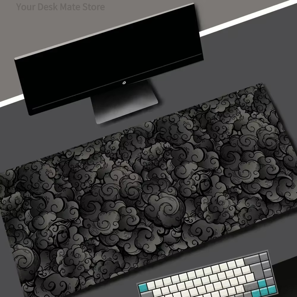 Pc Gaming Cloud - Siyah Bulut Desenli Oyun Mouse Pad'i