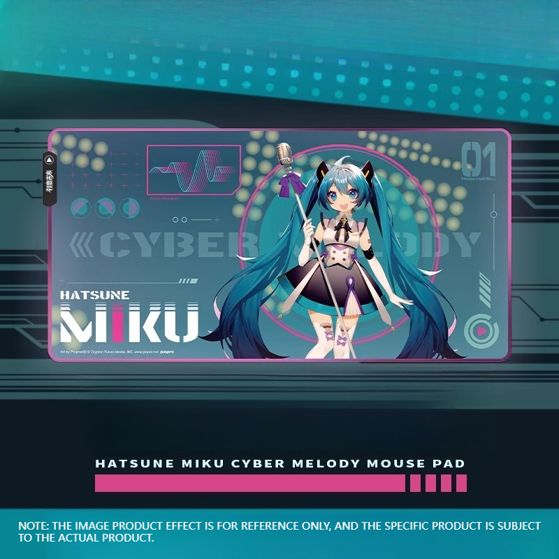 Pc Gaming Hatsune Miku - Hatsune Miku Aydınlatmalı Oyun Matı -