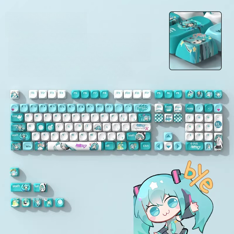 Pc Gaming Hatsune Miku - Anime Mekanik Klavye Klavye Tuş Takımı