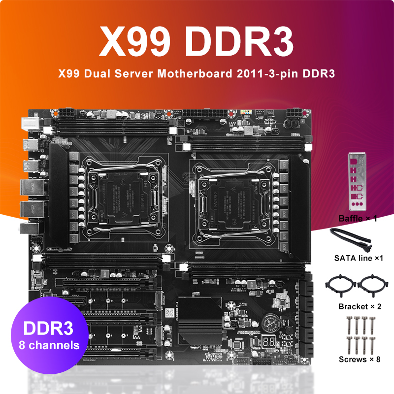 Pc Gaming Xeon - X99 Çift soketli Cpu Anakart Lga2011-3
