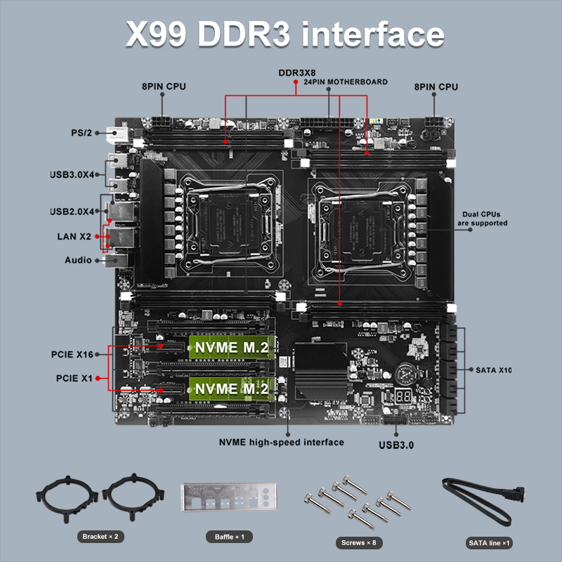 X99 Çift soketli Cpu Anakart L - Pc Gaming Xeon incelemesi ve fiyatı